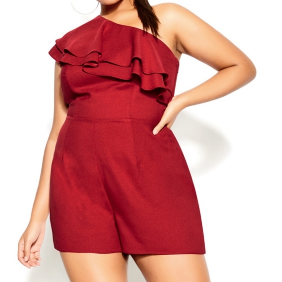 Pants - Red 🍒 Romper Brand New says XL but can fit. XXL
